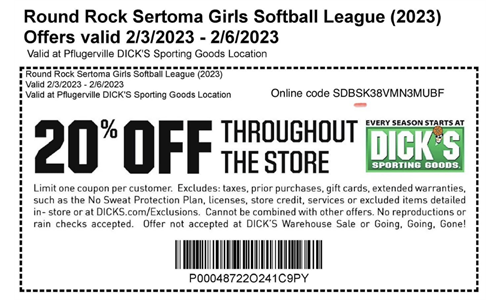 Dick's Sporting Goods Discount Days
