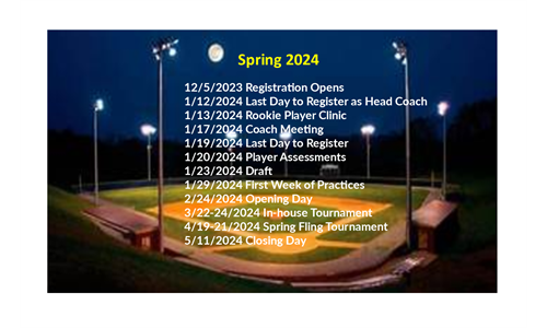 Spring 2024 Schedule