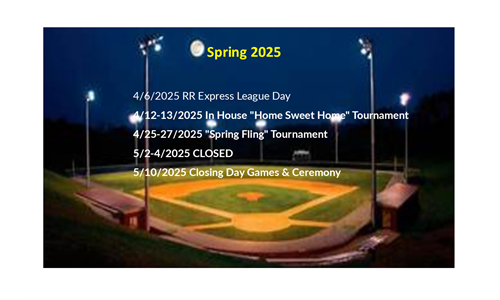 Spring 2025 Schedule