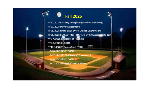 Fall 2025 Schedule