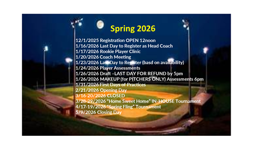 Spring 2026 Schedule